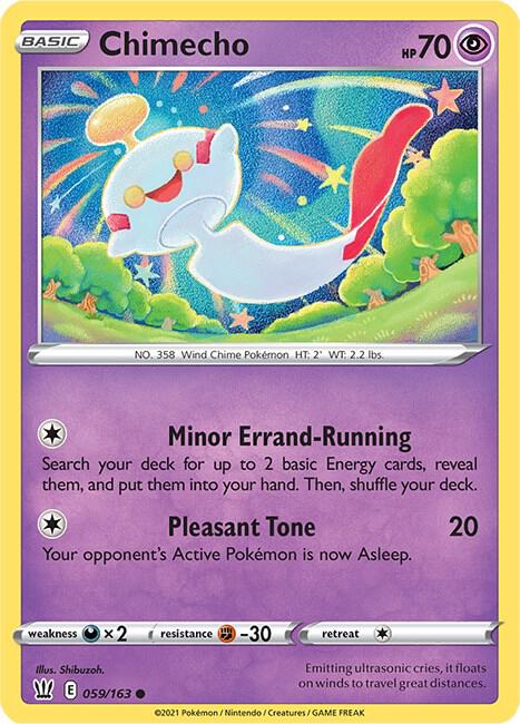 Chimecho 059/163 Common Battle Styles Pokémon card