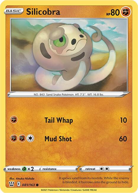 Silicobra 081/163 Common Battle Styles Pokémon card