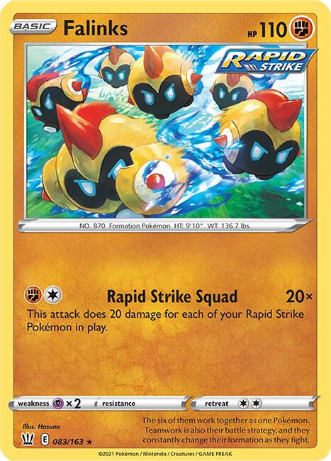 Falinks 083/163 Rare Battle Styles Pokémon card