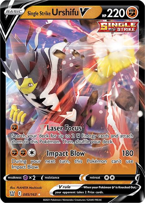 Single Strike Urshifu V 085/163 Ultra Rare Battle Styles Pokémon card