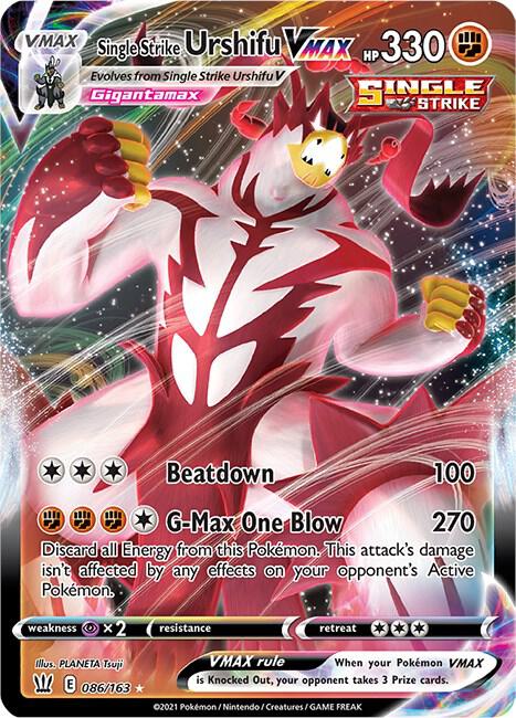 Single Strike Urshifu VMAX 086/163 Ultra Rare Battle Styles Pokémon card