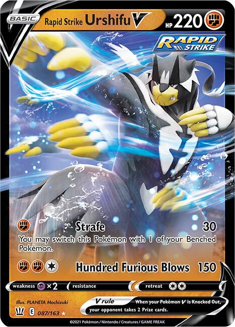 Rapid Strike Urshifu V 087/163 Ultra Rare Battle Styles Pokémon card