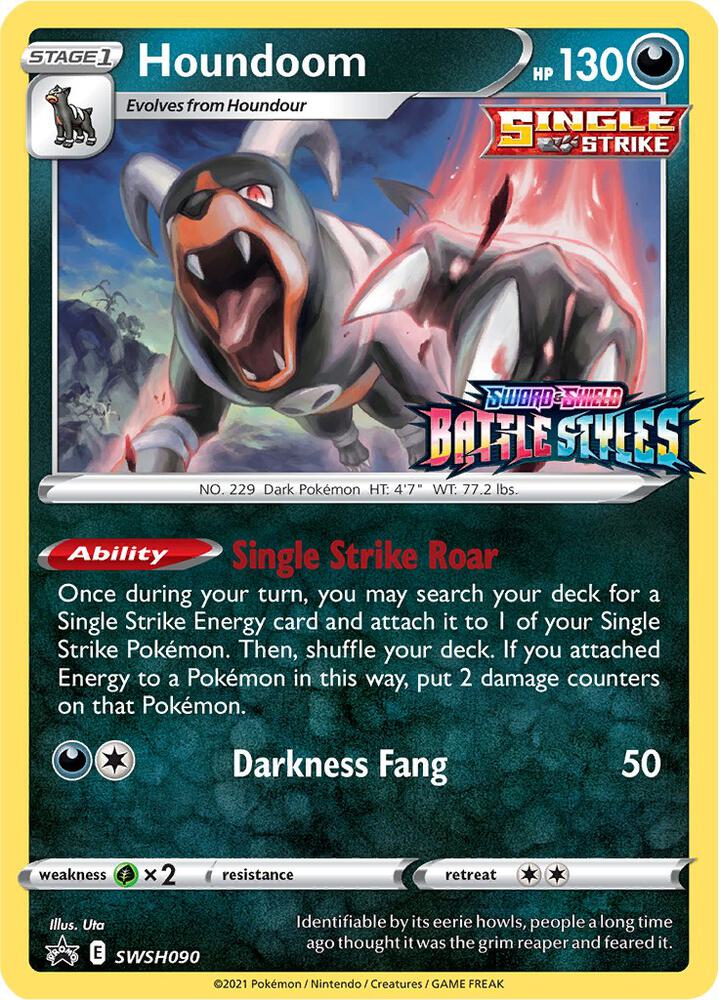 Houndoom - SWSH090 (Prerelease) SWSH090 Promo Sword & Shield Promo Cards Pokémon card