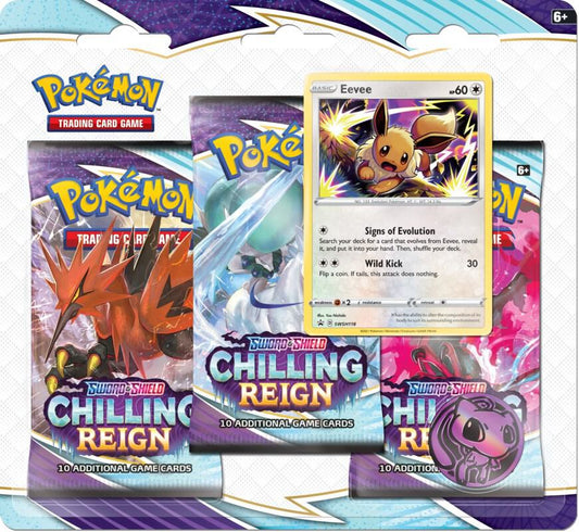 Chilling Reign 3 Pack Blister [Eevee] Pokémon card