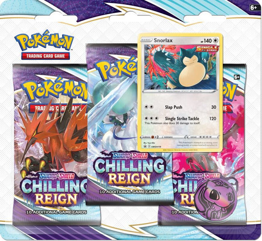 Chilling Reign 3 Pack Blister [Snorlax] Pokémon card