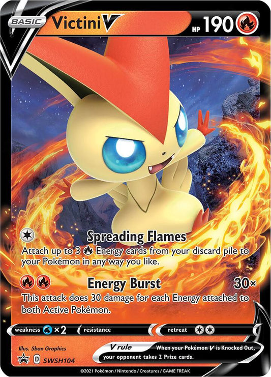 Victini V - SWSH104 - SWSH104 Promo SWSH: Sword & Shield Promo Cards