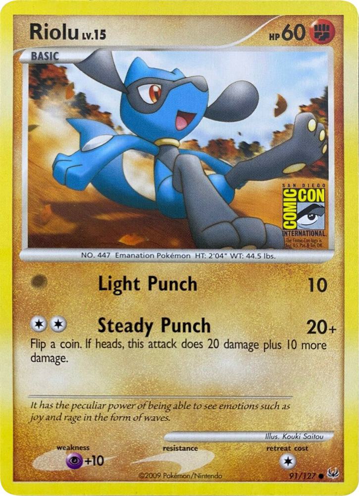 Riolu - 91/127 (SDCC 2009) 091/127 Promo Miscellaneous Cards & Products Pokémon card