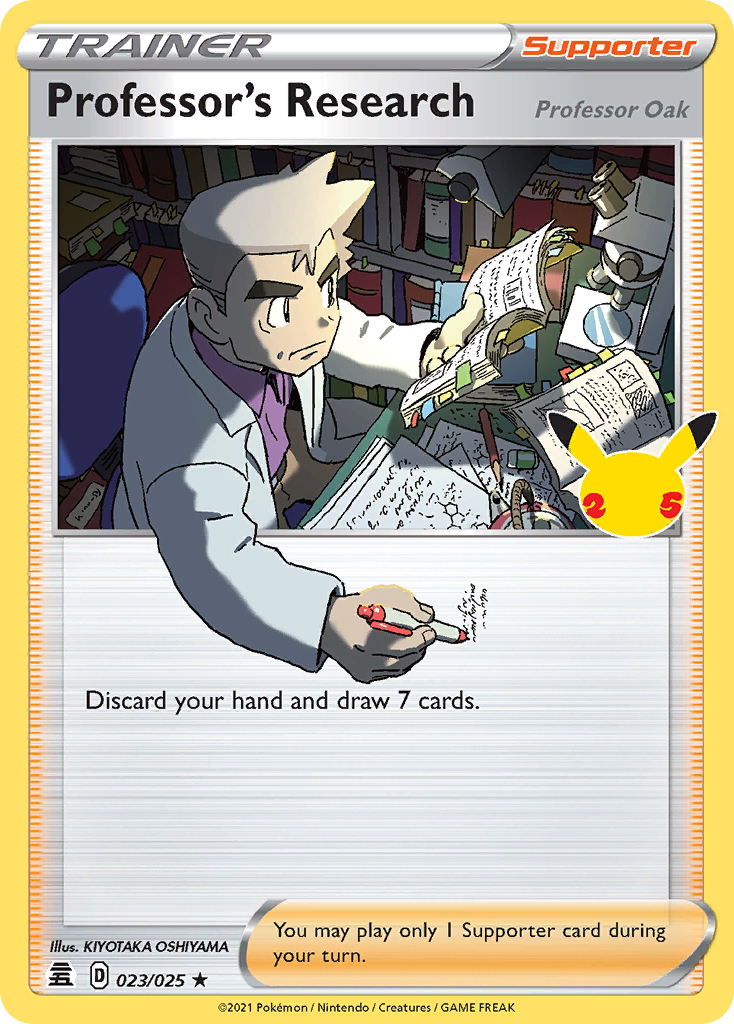 Professor's Research (Professor Oak) 023/025 Rare Holo Celebrations