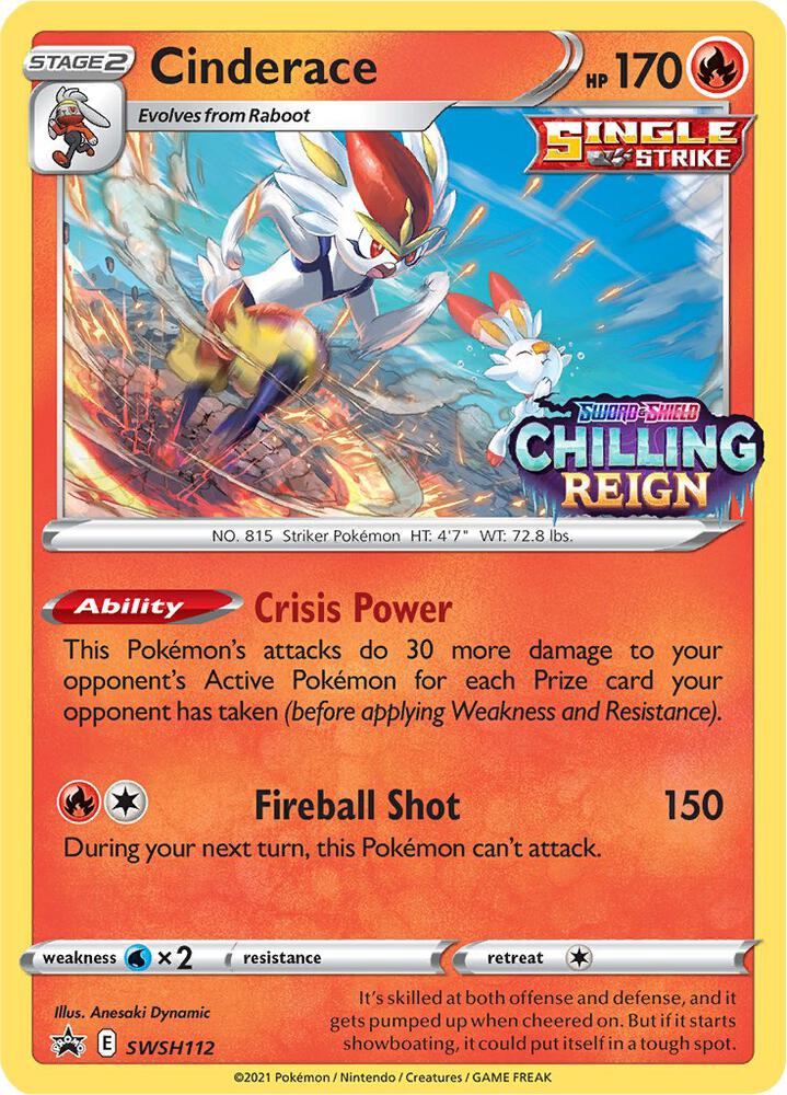 Cinderace - SWSH112 (Prerelease) SWSH112 Promo Sword & Shield Promo Cards Pokémon card