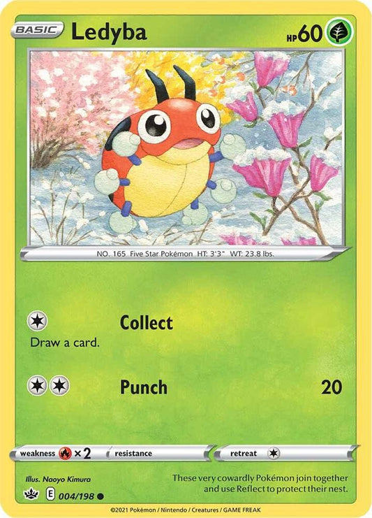 Ledyba 004/198 Common Chilling Reign Pokémon card