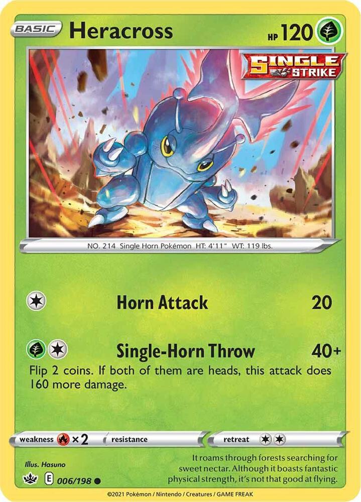 Heracross 006/198 Common Chilling Reign Pokémon card