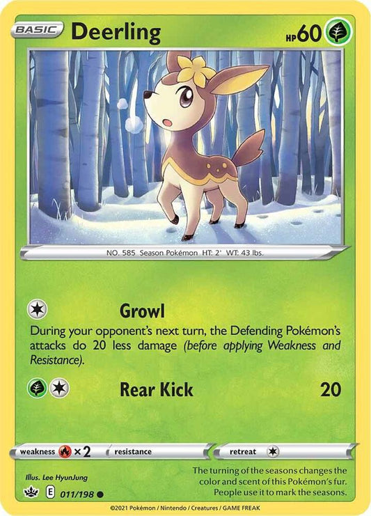 Deerling 011/198 Common Chilling Reign Pokémon card