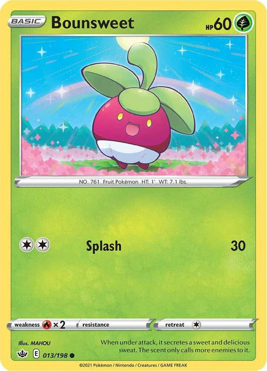 Bounsweet 013/198 Common Chilling Reign Pokémon card