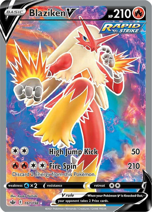 Blaziken V (Full Art) 161/198 Ultra Rare Chilling Reign Pokémon card