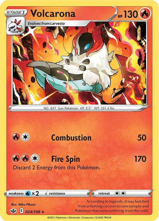 Volcarona 024/198 Rare Chilling Reign Pokémon card