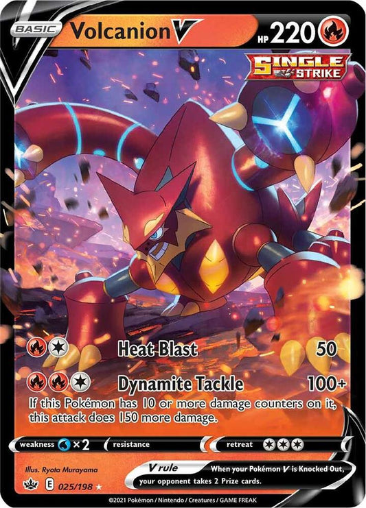 Volcanion V 025/198 Ultra Rare Chilling Reign Pokémon card