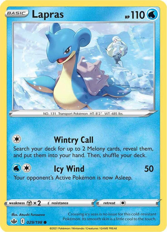 Lapras 029/198 Common Chilling Reign Pokémon card