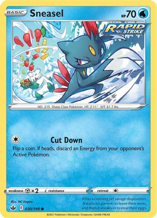 Sneasel 030/198 Common Chilling Reign Pokémon card