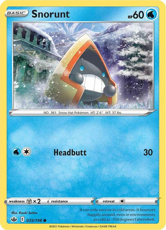 Snorunt 035/198 Common Chilling Reign Pokémon card