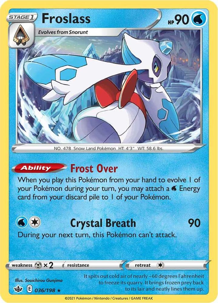 Froslass - 036/198 Holo Rare SWSH06: Chilling Reign
