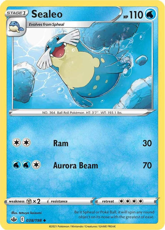 Sealeo 038/198 Uncommon Chilling Reign Pokémon card