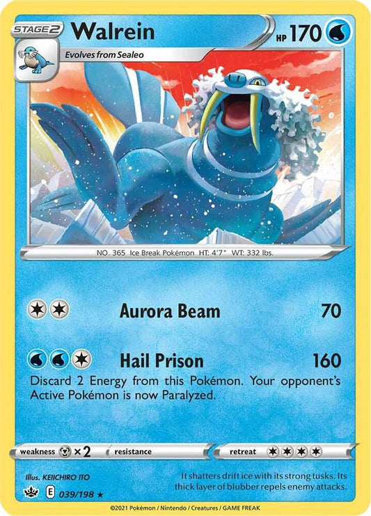Walrein 039/198 Rare Chilling Reign Pokémon card