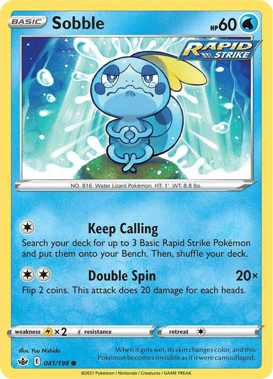 Sobble 041/198 Common Chilling Reign Pokémon card