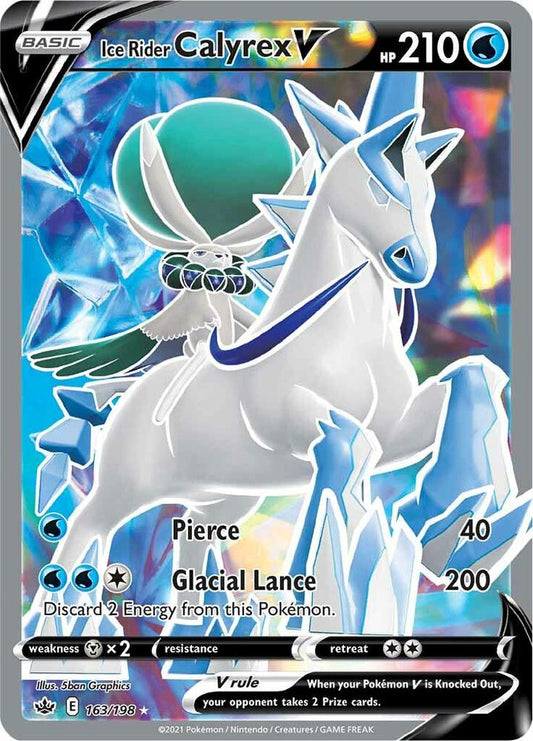 Ice Rider Calyrex V (Full Art) 163/198 Ultra Rare Chilling Reign Pokémon card