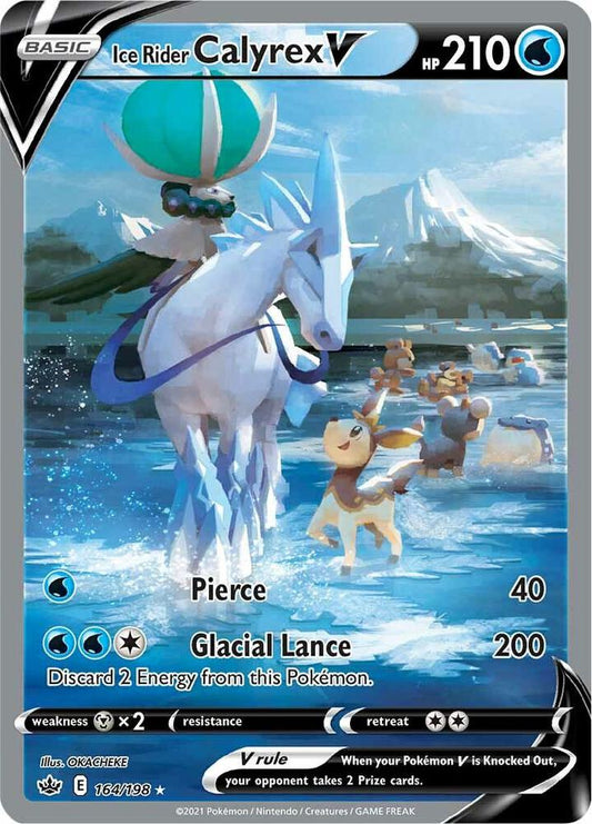Ice Rider Calyrex V (Alternate Full Art) 164/198 Ultra Rare Chilling Reign Pokémon card