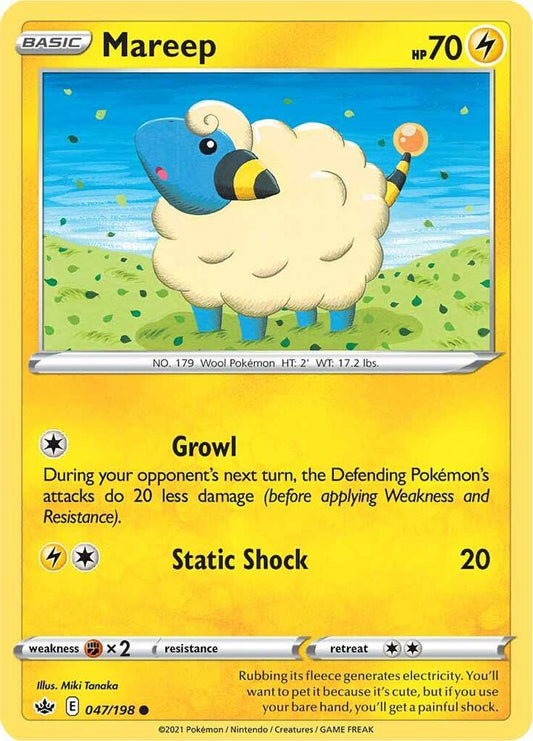 Mareep 047/198 Common Chilling Reign Pokémon card