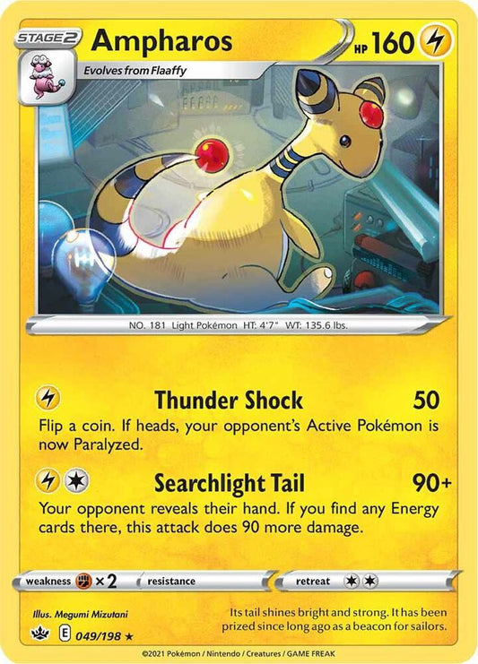 Ampharos 049/198 Rare Chilling Reign Pokémon card