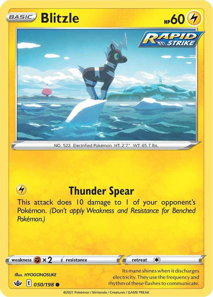 Blitzle 050/198 Common Chilling Reign Pokémon card