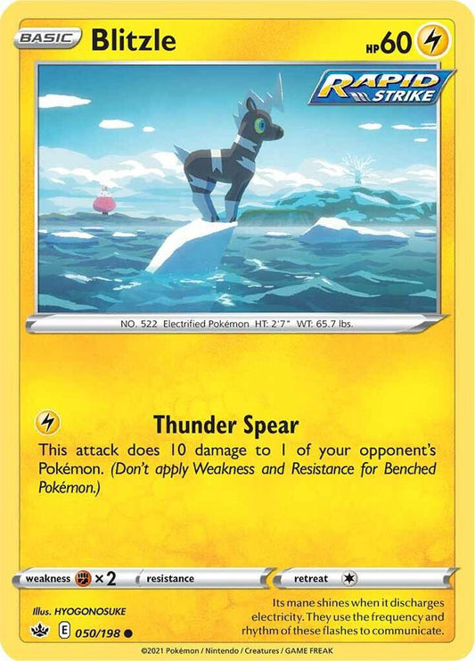 Blitzle 050/198 Common Chilling Reign Pokémon card