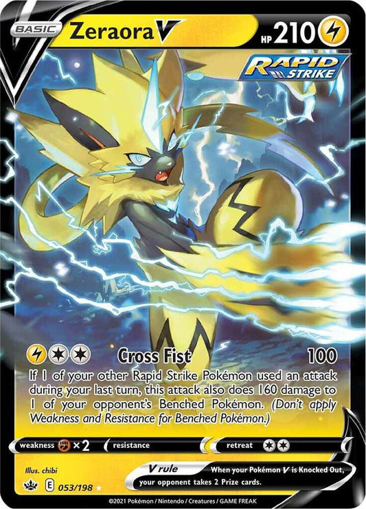 Zeraora V 053/198 Ultra Rare Chilling Reign Pokémon card