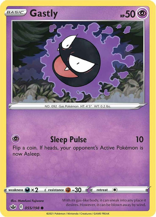Gastly 055/198 Common Chilling Reign Pokémon card