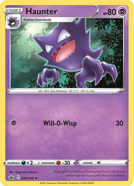 Haunter 056/198 Uncommon Chilling Reign Pokémon card