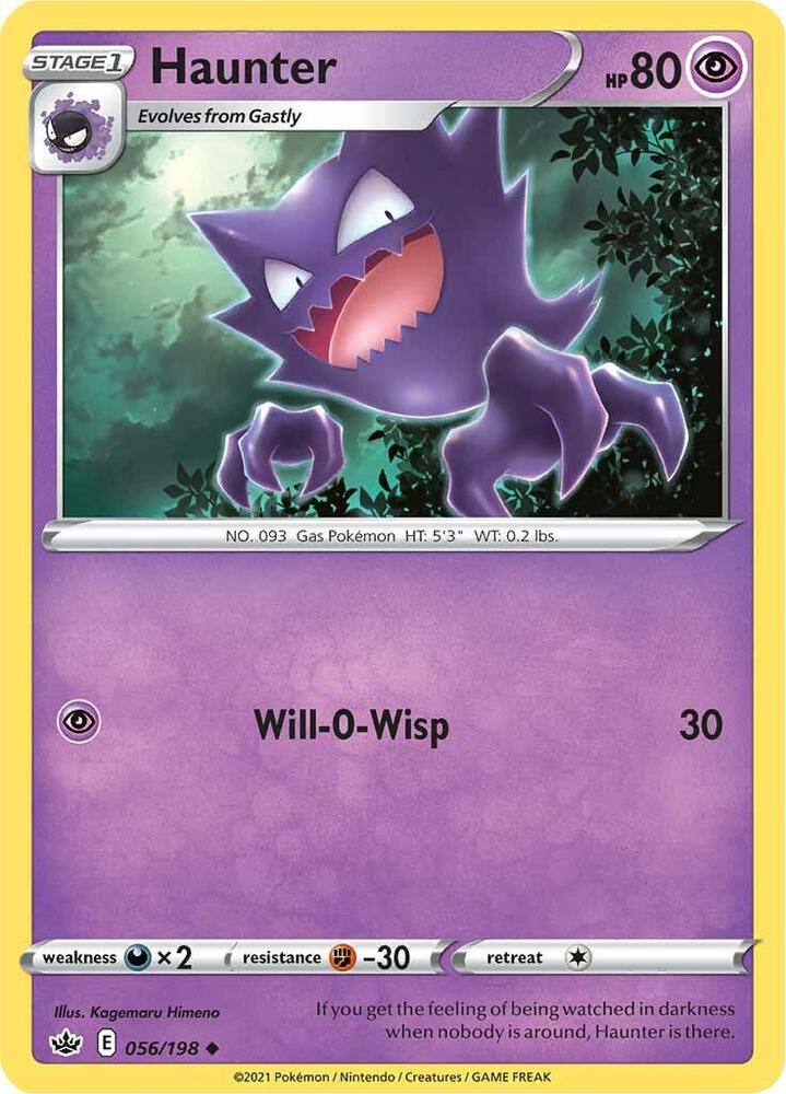 Haunter 056/198 Uncommon Chilling Reign Pokémon card