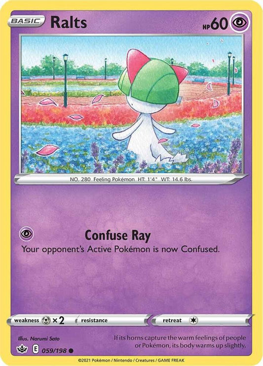 Ralts 059/198 Common Chilling Reign Pokémon card