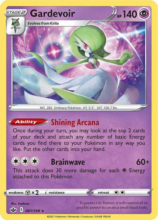 Gardevoir 061/198 Holo Rare Chilling Reign Pokémon card