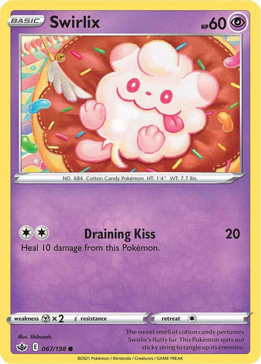 Swirlix 067/198 Common Chilling Reign Pokémon card