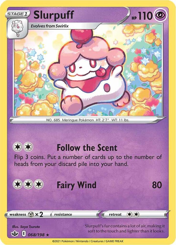 Slurpuff 068/198 Rare Chilling Reign Pokémon card