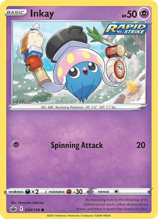 Inkay 069/198 Common Chilling Reign Pokémon card
