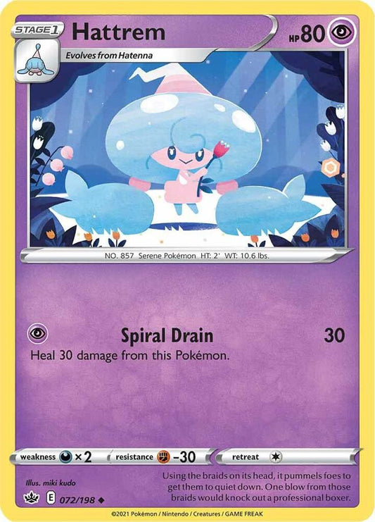 Hattrem 072/198 Uncommon Chilling Reign Pokémon card