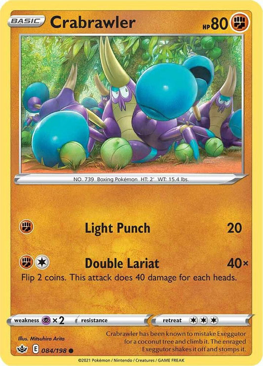 Crabrawler 084/198 Common Chilling Reign Pokémon card