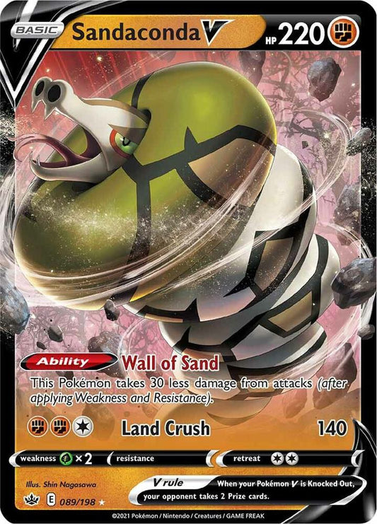 Sandaconda V 089/198 Ultra Rare Chilling Reign Pokémon card