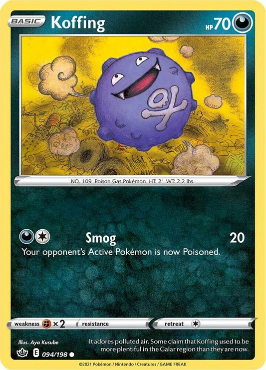 Koffing 094/198 Common Chilling Reign Pokémon card