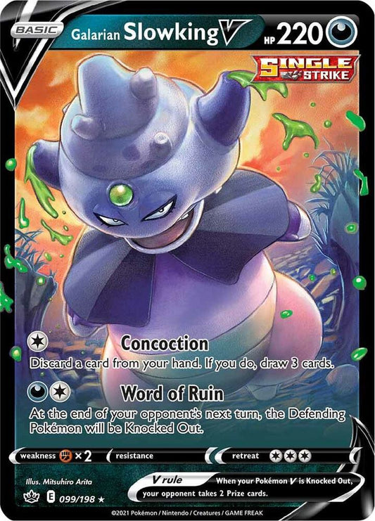 Galarian Slowking V 099/198 Ultra Rare Chilling Reign Pokémon card