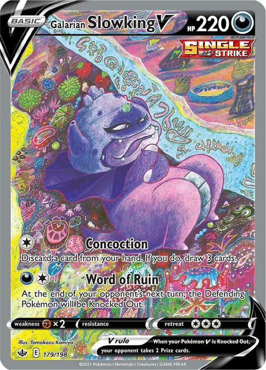 Galarian Slowking V (Alternate Full Art) 179/198 Ultra Rare Chilling Reign Pokémon card