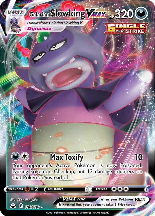 Galarian Slowking VMAX 100/198 Ultra Rare Chilling Reign Pokémon card