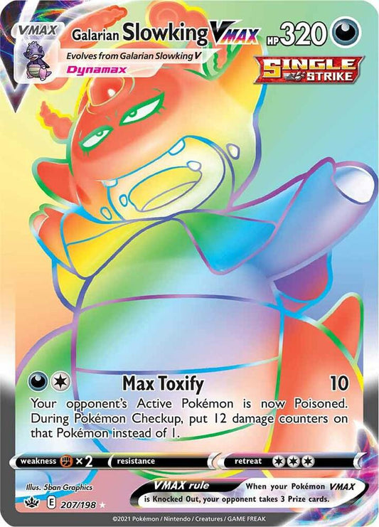 Galarian Slowking VMAX (Secret) 207/198 Secret Rare Chilling Reign Pokémon card